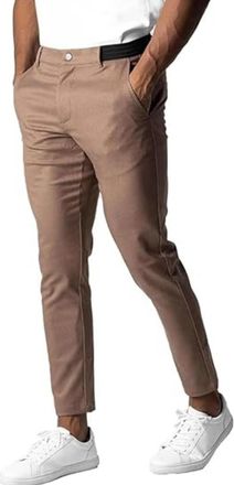 Generic Active Chinos, Active Chinos Pants Men, Mens Chinos Slim Fit Stretch Skinny Tapered Dress Pants (Camel,M)