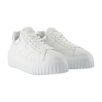 Hogan Womens H Stripes Sneaker White Goatskin