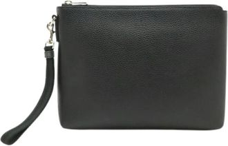 Gucci Pre-owned Clutch bag - Heren - Vintage Clutch - Zwart - ONE Size - Leer - Vintage