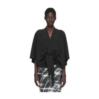 Rick Owens Half Moon Top - Dames - Blouses & Shirts - Zwart - Maat: S Nylon