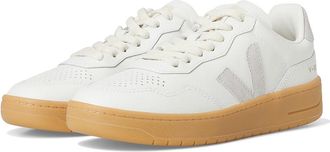 Veja V-90 Womens Shoes Extra White Light Grey Natural : EU 42.5 (US Womens 11.5) M, Leather