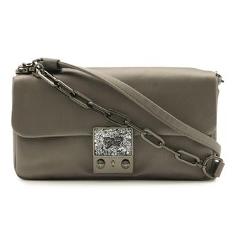 Anya Hindmarch Satin Leather Clutch Bag Shoulder Bag (Pre-Owned)