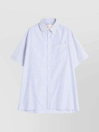 Valentino Garavani striped cotton shirt embroidered logo