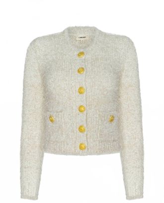 L'agence Womens Una Knit Cardigan In Beige