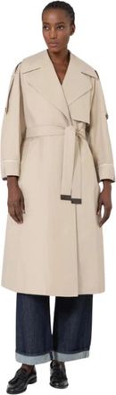 Max Mara Mtcutrench Trenchcoat - Dames - Trenchcoats - Grijs - XS - Katoen - Jassen
