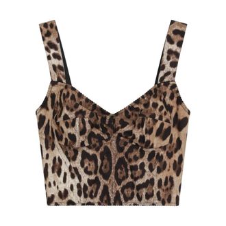 Dolce & Gabbana Bustier - female - Dolce & Gabbana - Sleeveless Tops - Brown - M - Tops