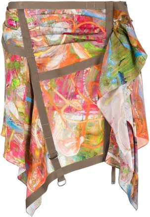 Diesel O-Diantha-Print mini dress - women - Viscose/Spandex/Elastane/Cotton - 42 - Green
