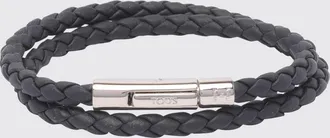 Tod's Bracciale MyColors in pelle di vitello intrecciata con logo inciso