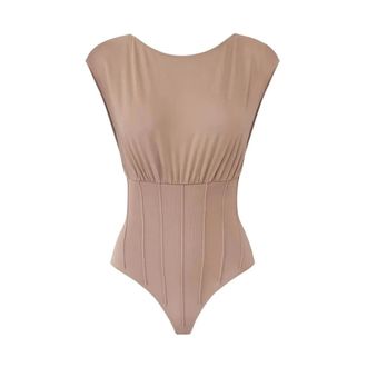 Elisabetta Franchi Mujer, Camisetas, Beige, Talla: M