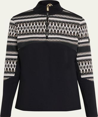 Bogner Jelissa Jacquard Half-Zip First Layer