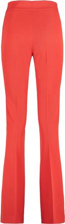 Genny Womens Coral Flared Trousers Elastane