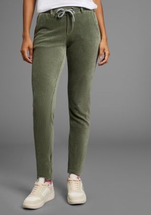 Kangaroos Jogger Pants KANGAROOS, Damen, Gr. 36, N-Gr, gr&uuml;n (salbeigr&uuml;n), Jersey, Obermaterial: 75% Baumwolle, 22% Polyester, 3% Elasthan, loose fit kn&ouml;chellang