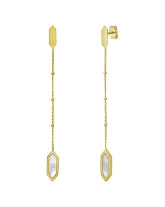 Italian Gold, Inc 14K Mother Of Pearl Dangle Earrings