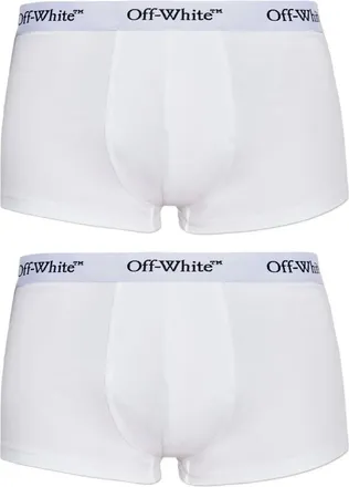 Off-white Twee boxershorts met logoband - Wit