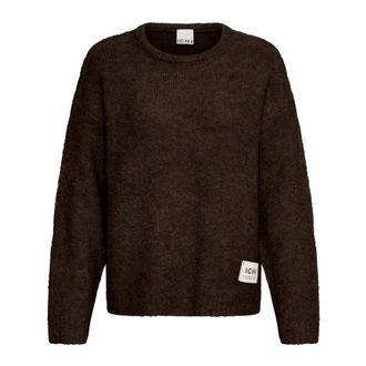 Ichi Ichi - Trui met ronde hals - Dames - Truien - Bruin - Maat: M