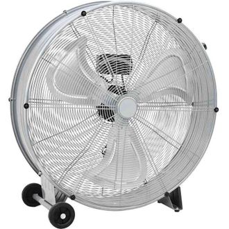vidaXL Ventilador De Tambor Con Rueda 79 X 37 X 82 Cm Aluminio Vidaxl