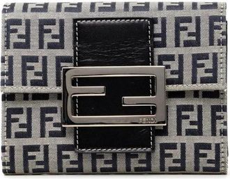 Fendi Pre-owned Canvas Portemonnee - Dames - Vintage Accessoires - Grijs - ONE Size - Vintage