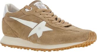 Golden Goose Mens Sneakers Running Marathon Beige Leather Cow Trainers