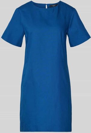 Max Mara Mini-Leinenkleid aus Baumwoll-Leinen-Mix Modell ALOA in Royal, Gr&ouml;&szlig;e 34