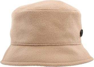 Maison Michel Ladies Beige Axel Logo Plaque Bucket Hat, Size Large