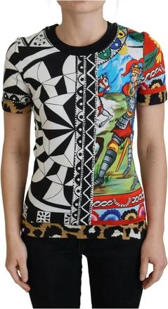 Dolce & Gabbana Casual T-shirt - Dames - T-shirts - Veelkleurig - 2XS - Katoen - Tops