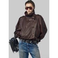 Acne Studios Cropped Leather Trench Coat