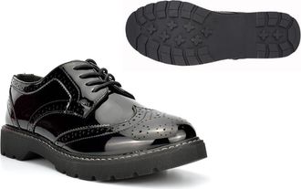 Generic Girls School Shoes Ladies Platform Shoes Size 4 Lace Up Shoe Size 5 Womens Work Shoe Ladies Brogues Womens Brogues Brogue Block Heels Lace Up Block He