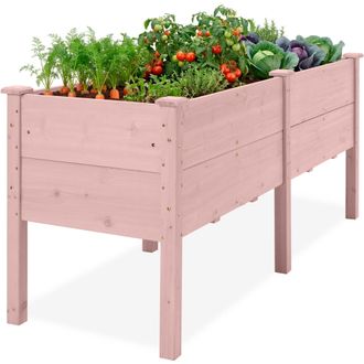 Best Choice Products 72 x 24 x 30 Raised Garden Bed, Extra Deep 16 Depth, Elevated Wood Planter Stand