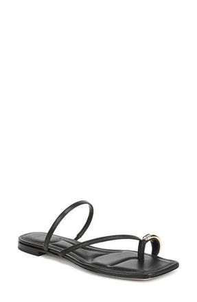 Vince Polli Toe Loop Sandal in Black at Nordstrom, Size 9.5
