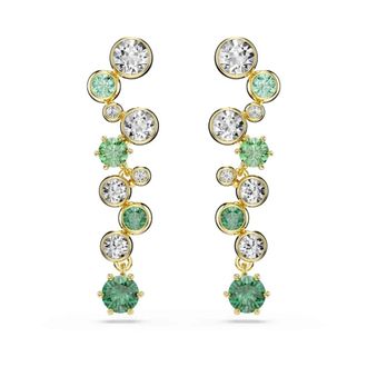 Swarovski Kristal Accent Oorbellen voor alledaagse elegantie - Dames - Oorbellen - Groen - ONE Size - Accessoires