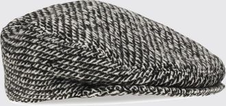 Dolce & Gabbana Chevron Pattern Wool Blend Flat Cap with Rigid Visor