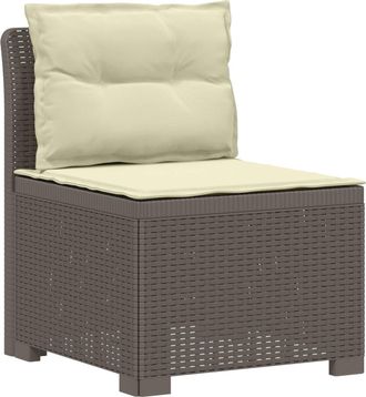 vidaXL Sill&oacute;n Individual De Jard&iacute;n Con Cojines Apariencia De Ratan Pp Vidaxl
