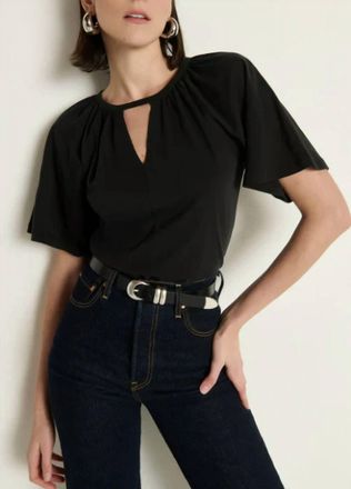 Nation Ltd Tracy Keyhole Front Top In Jet Black