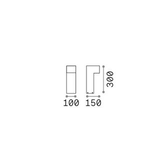 Netlighting Sirio 30cm Outdoor Pedestal Light Grey 1x GX53 IP65