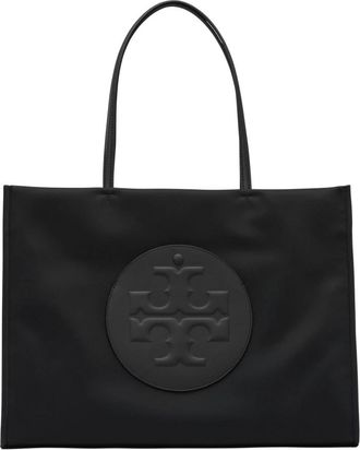 Tory Burch Zwarte Schoudertas Ella Tote - Dames - Shoppers - Zwart - ONE Size - Nylon - Tassen