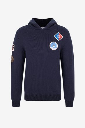 Jacob Cohen Sweatshirt mit Kapuze aus Baumwolle und Schurwolle