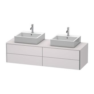 Duravit Mueble De Pared Duravit Xsquare 160,0 X 54,8 Cm, 4 Cajones, Caj&oacute;n Superior Con Corte De Sif&oacute;n Y Delantal, Color (frente/cuerpo): Blanco Lila Seda Laca