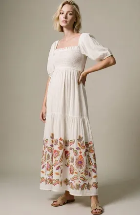 Cache Coeur Maternity and Nursing Behemian style Smock Long Dress Mila in Multicolor at Nordstrom, Size Xx-Large