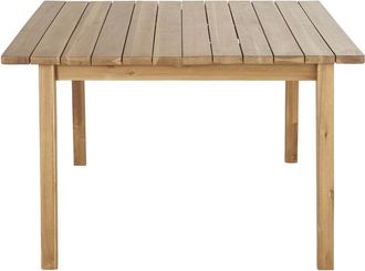 Maisons du monde Mesa de jard&iacute;n extensible cuadrada de acacia maciza para 6/8 personas L.120/160