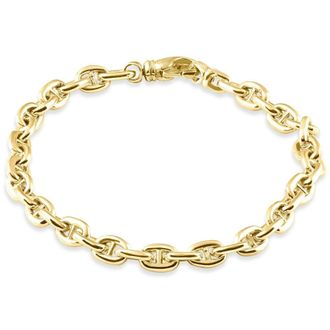Pompeii3 Mens Marine 14k Gold (26gram) or Platinum (48gram) 6.5mm Link Bracelet 8.5