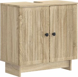 vidaXL Mueble De Lavabo Para Ba&ntilde;o Ede Roble Sonoma 59,5 X 31,5 X 59 Cm Vidaxl