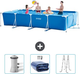 Intex Piscina Con Estructura Rectangular - 450x220x84 Cm - 6-piezas Scb83