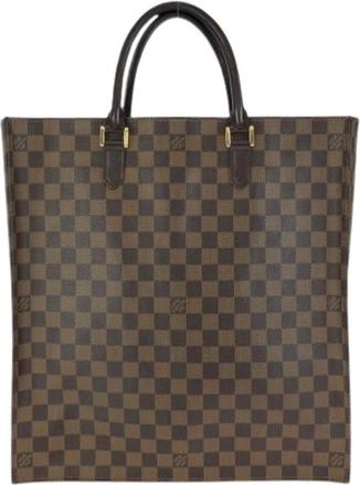 Louis Vuitton Pre-owned Tote Bags, male, Brown, Size: ONE SIZE Pre-owned Vintage Damier Ebene Tote Bag