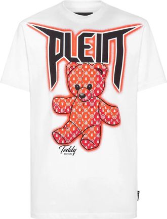 Philipp Plein T-Shirt Ronde Hals Teddy - Heren - T-shirts - Wit - 3XL - Katoen - Tops