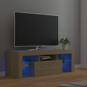 vidaXL Vidaxl - Mueble De Tv Con Luces Led Roble Sonoma 120x35x40 Cm