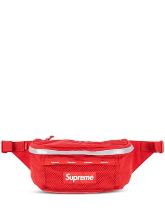SUPREME logo-patch belt bag - Red
