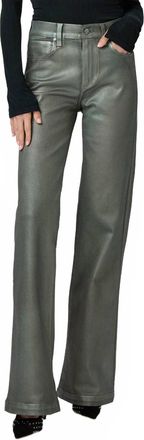 Paige Leenah Luxe Coated Jean In Mystical Green