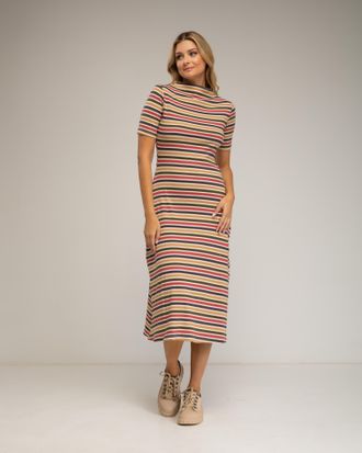 Tantra Gestreepte midi-jurk