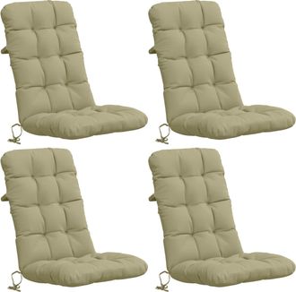 vidaXL Cojines Para Sillas De Respaldo Alto En 4 Piezas Vianen 4 Pcs Vidaxl