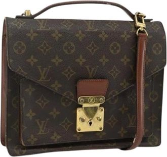 Louis Vuitton Pre-owned Handbags, female, Brown, Size: ONE SIZE Pre-owned Monceau 28 Hand Bag